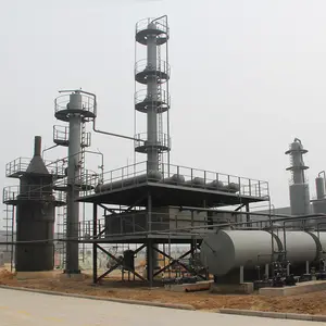 废原油精炼厂蒸馏厂热解油至柴油蒸馏厂