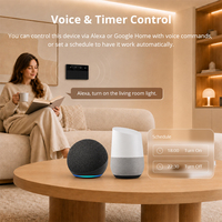 Interruptor Inteligente Horizontal Zemismart Tuya Zigbee con Pantalla, Nombre Personalizable, 1/2/3/4 Botones, Sensor de Radar para Automatización del Hogar Inteligente