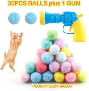 Lanceur de balles en peluche de luxe écologique de 1,2 po pour chat, jouet interactif pour le jeu et le lanceur de balles - Product Image 3