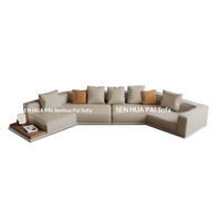 Canapé en cuir véritable italien minimaliste, une place, forme personnalisée en L, avec rembourrage en éponge, pour salon, design moderne