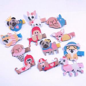 Ensemble de pinces à cheveux pour enfants, filles, animaux mignons, chien, dessin animé, paillettes, épingles à cheveux, accessoires de fête - Product Image 1