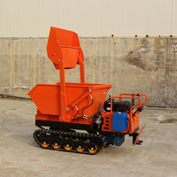 Mini-dumper chenillé compact 1T à chargement automatique, hydraulique, sur chenilles en caoutchouc, pour le transport de matériaux de construction - Prix usine
