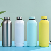 Vente chaude Petite Bouche En Plein Air 500ML 17oz En Acier Inoxydable Thermos Bouteille D'eau Moderne Portable En Plein Air Bouteille D'eau pour Le Sport