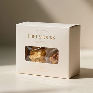 Sang Trọng Thân Thiện Với Môi Giấy Bánh Hộp Bánh Tùy Chỉnh In Hộp Bánh <span class=keywords><strong>Donut</strong></span> Tái Chế Cho Cookie Pastry Món Quà Thực Phẩm Bao Bì Với Cửa Sổ - Product Image 1