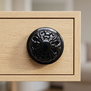 Flower Design Metal Knob & Handles For Drawer Cupboard <b>Shelve</b> Door Mount Easy Push Or Pull Use Anti Slip Vintage Window Knobs - Product Image 1