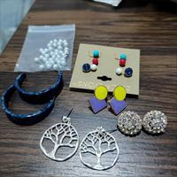 1kg 80-150 pièces Bijoux en gros de Yiwu vendus au poids Boucles d'oreilles pendantes style coréen tendance Assortiment aléatoire et mixte