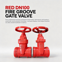 Vanne à opercule rainurée en fonte ductile pour lutte contre l'incendie, type OSY, 200 PSI, dispositif de sécurité pour réseau d'hydrant, à volant manuel, à joint élastique
