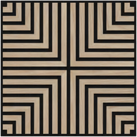Panneau mural acoustique décoratif moderne en bois à lattes 600x600x21mm, facile à nettoyer, plusieurs couleurs au choix pour restaurant