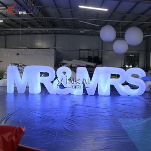 Luci per decorazioni di nozze lettera gonfiabile per tendone Led grandi lettere gonfiabili giganti illuminate Led Marquee Love Mr & Mrs Letters - Product Image 3
