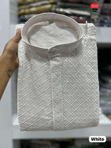 Kurta Pajama Tradicional Étnica para Hombre, Estilo Seda, Hecha a Mano en Pakistán e India, para Bodas y Fiestas - Product Image 3