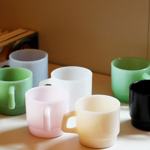 Tasse à café au lait vintage, plusieurs couleurs au choix, tasse en verre de jade, tasse en verre <span class=keywords><strong>Pyrex</strong></span> opulente sans plomb - Product Image 6