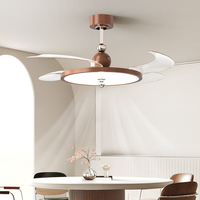 Moderne 42 pouces DC ventilateur de plafond LED lumières meilleure chambre lustres fantaisie télécommande prix usine grand pas cher décor à la maison