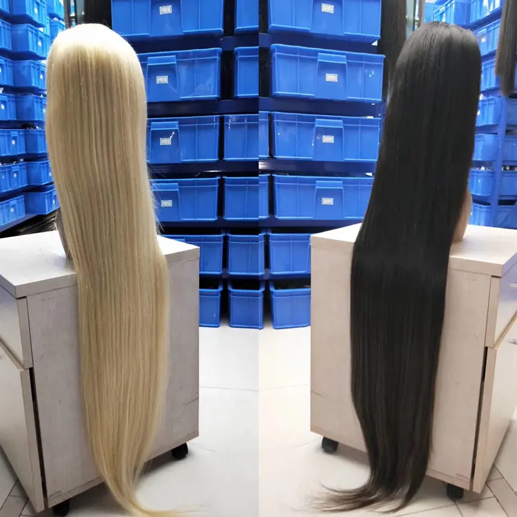 Wholesale 180 250% Density Silk Top 613 Blonde Remy Hair Wig Vendor 8-30inch 38 40 50 Inch Glueless HD Full Lace Human Hair Wig