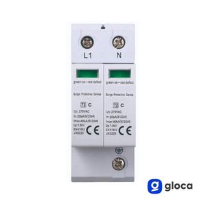 Dispositivo de Protección Contra Sobretensiones Gloca 2P 275VAC 40kA T2 Protección del Sistema Eléctrico - Product Image 3