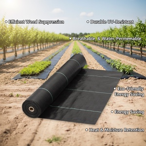 Toile de paillage anti-mauvaises herbes pour l'aménagement paysager, tissu de couverture du <span class=keywords><strong>sol</strong></span> résistant aux UV pour l'horticulture et l'agriculture - Product Image 4