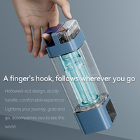 Bouteille d'eau hydrogénée portable certifiée CE, 9000 ppb, commande par application intelligente, logo personnalisé, pour la maison et les voyages