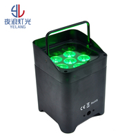Projecteur LED sans fil Yelang 6x18W RGBWAUV, lumière de scène à piles, contrôle par application téléphonique DMX, pour DJ, mariage