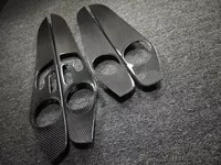 Kit complet de garnitures intérieures en fibre de carbone pour console centrale et panneaux de porte pour Mercedes Benz Classe C GLC W205 X253 C260L C200 Accessoires