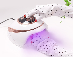 Gants de <span class=keywords><strong>protection</strong></span> solaire UV professionnels en soie glacée à demi-doigts avec logo personnalisé pour la conduite, la pêche, en coton blanc pour salon de manucure - Product Image 2