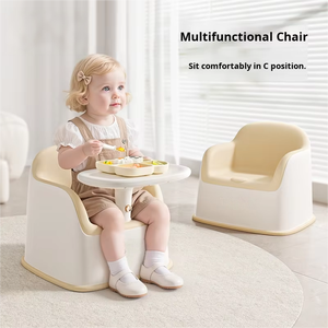 Kursi Bayi Portabel 2-in-1 Anti-Tip Multi-Fungsi Plastik, <span class=keywords><strong>Sofa</strong></span> Kursi Tinggi untuk Belajar Makan dan Pertumbuhan - Product Image 6