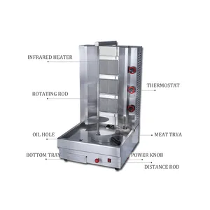 厨房设备商用烤肉串沙瓦玛机器烤鸡沙瓦玛烤架