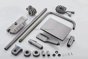 <span class=keywords><strong>Colonne</strong></span> <span class=keywords><strong>de</strong></span> douche moderne en aluminium, sans rouille, 4 fonctions, gris canon, effet pluie, touches <span class=keywords><strong>de</strong></span> piano, prix <span class=keywords><strong>de</strong></span> gros d'usine - Product Image 6