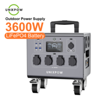Centrale Électrique Portable OEM 3000W 3600W 6000W avec Batterie LiFePO4, Onde Sinusoïdale Pure, Générateur Solaire MPPT pour Camping et Alimentation de Secours d'Urgence