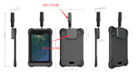 Tablette industrielle robuste Android 10 8 pouces GPS NFC étanche pour utilisation sur le terrain industrielle RTK en option
