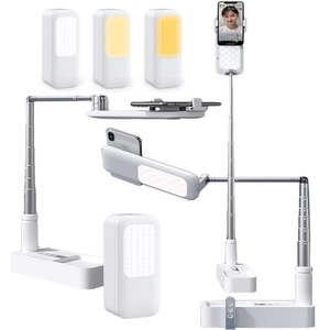 Soporte portátil para teléfono con lámpara de luz de relleno de Selfie regulable inalámbrica para vídeo en vivo Filllight soporte retráctil para teléfono móvil - Product Image 1