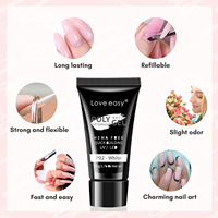 Gel Ekstensi Kuku Poly Gel Bebas Hema Private Label Soak Off, Cepat Membentuk, Fleksibilitas Tinggi, Gel Akrilik untuk Grosir