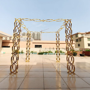 Hochzeitsrequisiten hochzeitsbogen zentraler Pavillon innen- und außenbereich bühnenhintergrund schmiedeeisen dekorative blumenrahmen-schmuck - Product Image 4
