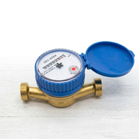 Medidor de Agua Fría Mecánico de Chorro Único, Tipo Seco, de Latón DN15 1/2 Pulgada, Económico