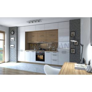 Mini cocina modular Moderno grano <span class=keywords><strong>de</strong></span> madera Melamina y laca Muebles <span class=keywords><strong>Baratos</strong></span> Diseño <span class=keywords><strong>de</strong></span> gabinete <span class=keywords><strong>de</strong></span> cocina - Product Image 5