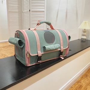 <b>Cat</b>-shaped space capsule <b>backpack</b>, canvas <b>cat</b>-themed portable <b>cat</b> carry, horizontal large capacity dog bag/pet bag. - Product Image 5