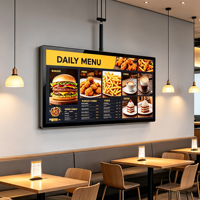 Pantalla Digital de Señalización de 43 Pulgadas con Android para Montaje en Pared, Reproductor LCD sin Pantalla Táctil para Vestíbulo de Hotel y Tienda Comercial
