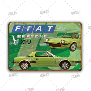 INEED bán buôn tùy chỉnh retro kim loại tinplate tấm trang trí bia xe cổ điển tin dấu hiệu nổi - Product Image 5