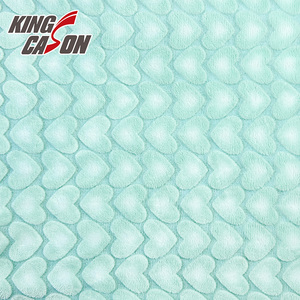 Tessuto in pile di flanella a forma di cuore su un lato, certificato OEKO-TEX, di qualità premium garantita Kingcason, per abbigliamento. - Product Image 1