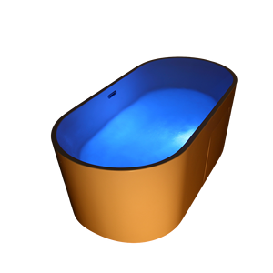 Colador Incluido Interior Oval 67 "Dimensiones Pequeña Bañera Independiente Acrílico - Product Image 6