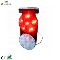 Prix usine sécurité routière rouge led voyant d'avertissement de trafic clignotant balise d'éclairage piste solaire trafic cône lumière