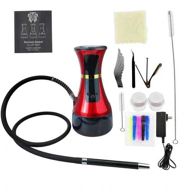 New Electronic Hookah Smoking  Device Electric  Rechargeable Smart LED Electronic Shisha