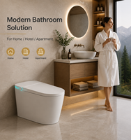 WC intelligent monobloc avec réservoir intégré, chasse d'eau automatique, siège chauffant, séchoir à air chaud, toilette intelligente