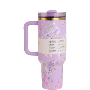 <span class=keywords><strong>Vaso</strong></span> Térmico Personalizado con Estampado Floral 3D para Stan Cup de 40 oz con Asa, Taza de Viaje, Bicchiere Isolato, <span class=keywords><strong>Vaso</strong></span> Aislado, Gobelet Isotherme - Product Image 3