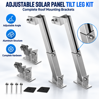 Kit de support de montage réglable en aluminium pour toit plat, camping-car et projets photovoltaïques, fabriqué sur mesure