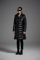 Veste matelassée longue à capuche brillante pour femme BECHANCE, imperméable, réversible, matelassée, manteau d'hiver chaud, léger, vêtement d'extérieur tendance