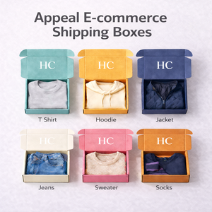 Caja de Envío de Cartón Corrugado para Sudaderas, Caja de Correo con Cierre Automático, Flauta B, Logotipo Personalizado, Venta al por Mayor - Product Image 3