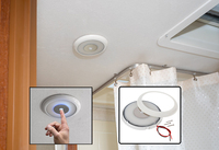 Plafonnier LED blanc super lumineux 25,2 W de style européen DC 12V-24V pour camping-car, bateau et camping