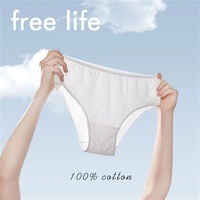 Sous-vêtements tricotés jetables pour femmes blanches emballés individuellement, confortables et respirants pour un usage quotidien