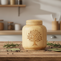 Urna Moderna Ecológica de Madera con Diseño de Árbol de la Vida, con Caja de Ataúd con Sello Conveniente para Perros, Artículos para Mascotas, Urnas Funerarias