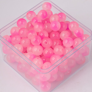 Jc pha lê 100 cái/túi <span class=keywords><strong>Yiwu</strong></span> bán buôn hai giai điệu 6/8/10mm Vòng hạt thủy tinh tự làm vòng đeo tay làm hạt thủy tinh 8mm - Product Image 6