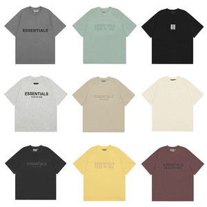 Yeni FOG ESS 3D Saf Pamuk Harfli Baskılı <span class=keywords><strong>Vintage</strong></span> Amerikan Tarzı Kısa Kollu Çift Tişörtü Erkek Tasarımcı Gömlekleri - Product Image 2